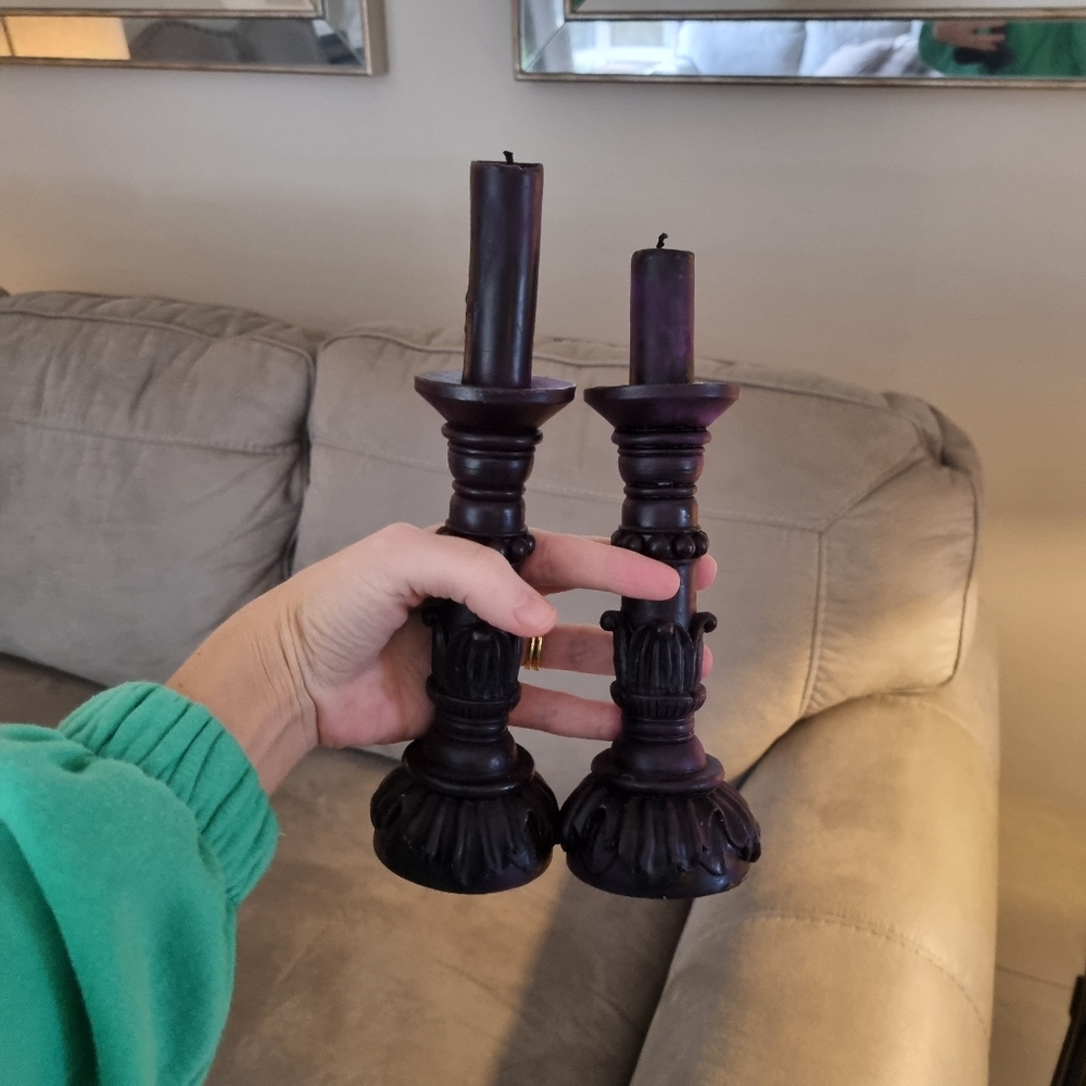 Dusk Candles x2 dark purple - Picture 5 of 5